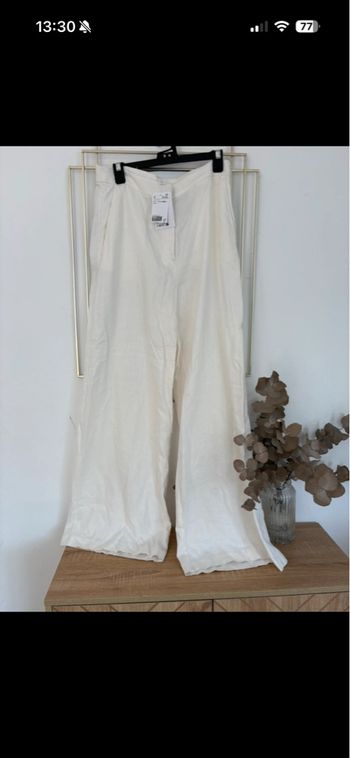 Pantalon large blanc 