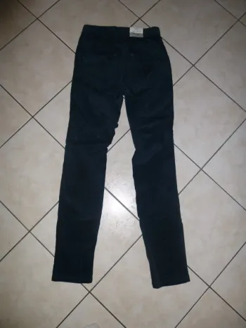 pantalon velours vert eau M&S mode taille M = 40 / 42 neuf