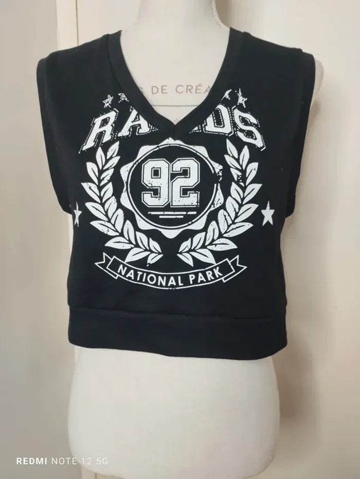 Sweat court sans manches taille M