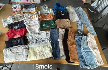 Lot 40 vêtements 18 mois garçon