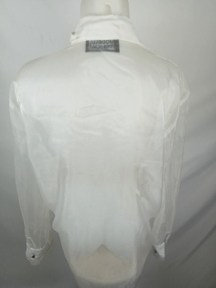 Chemise vintage blanche - white shirt - weiße Bluse - camisa blanca - witte blouse - photo numéro 6