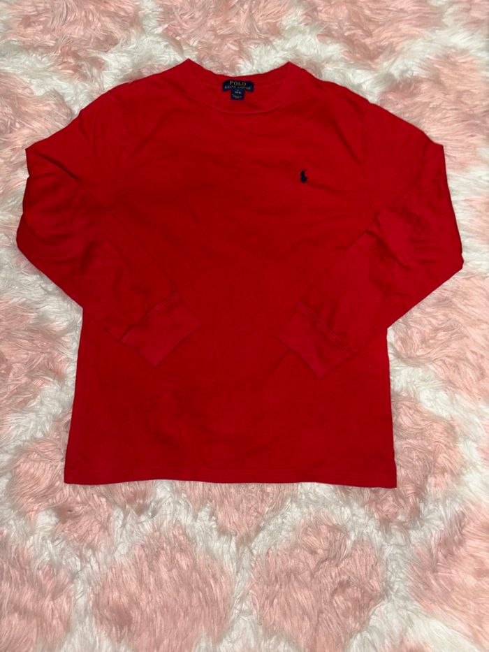 T-shirt manches longues Polo Ralph Lauren rouge – excellent état