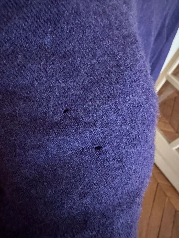 Pull en laine bouillie violet Ralph Lauren S - photo numéro 5