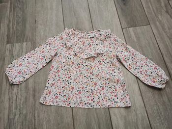 Blouse à fleurs et à manches longues pour fille 2-3 ans