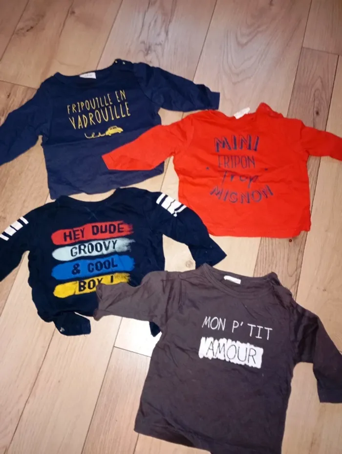 Lot tee shirt taille 3mois - photo numéro 4