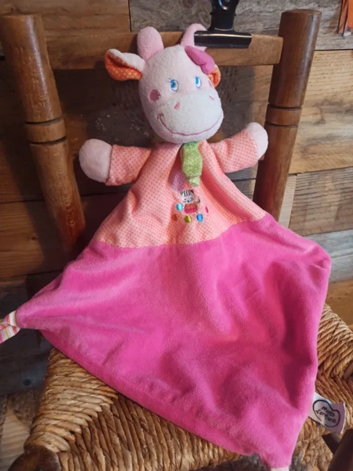 Doudou vache mots d'enfants tbe - photo numéro 2
