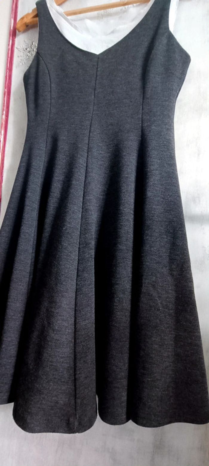 Robe chasuble gris anthracite taille 36 - photo numéro 2