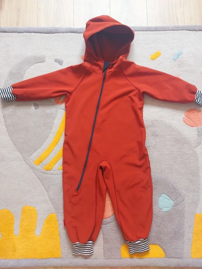 Combinaison de pluie iELM softshell marron terracotta 104 cm 4 ans - photo numéro 2