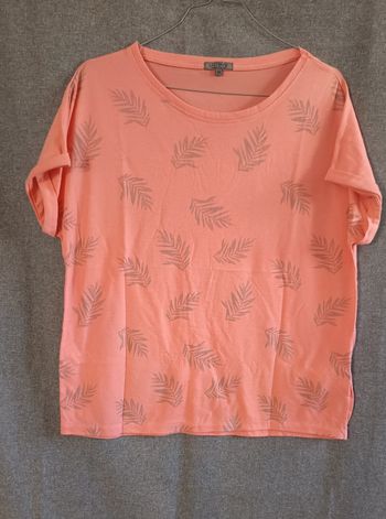Tee-Shirt Femme - Saumon - (Taille M) - (Liz Heavy)