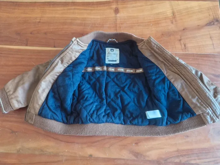 Veste similicuir marron 12-18mois - photo numéro 2