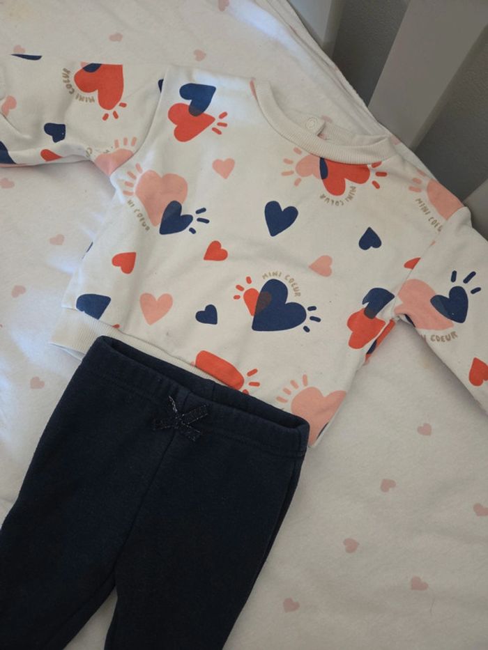 Ensemble fille 6 mois pull et pantalon - photo numéro 2