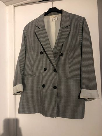 Blazer Gris rayure blanche