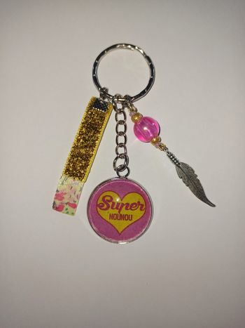 Porte clé nounou " Super nounou"