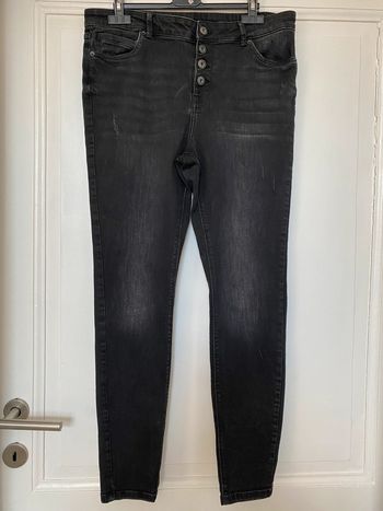 Jeans noir imitation usures Yessica C&A 42/44