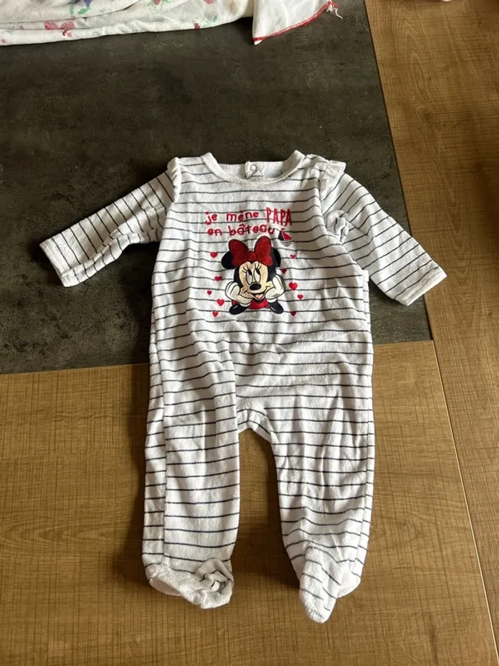 Pyjama 1 pièce , Minnie bébé fille, 6 mois