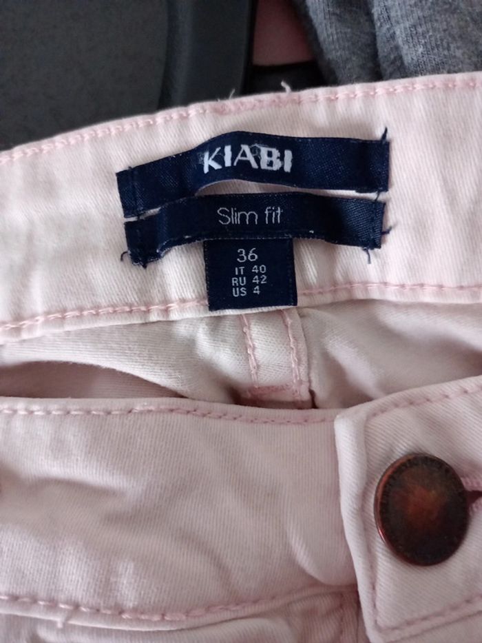 Jean 3/4 rose pâle - photo numéro 3