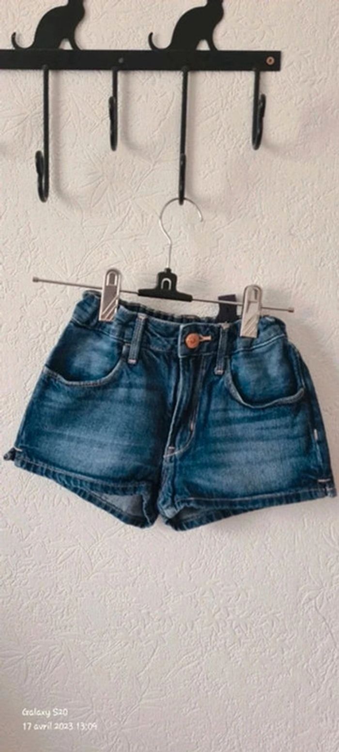 Short en jeans et T.shirt col claudine 8/9A - photo numéro 2