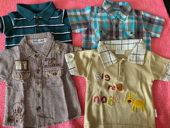Lot 4 polos/chemises MC T62-3 mois
