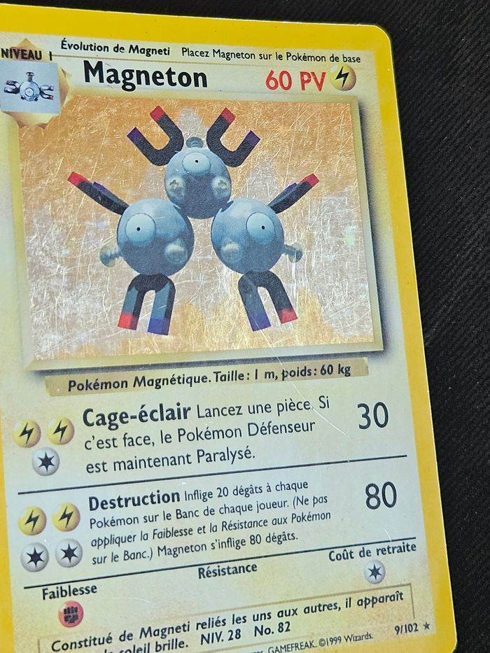 Carte Pokemon Magneton Holo Set de base 9/102 - photo numéro 2