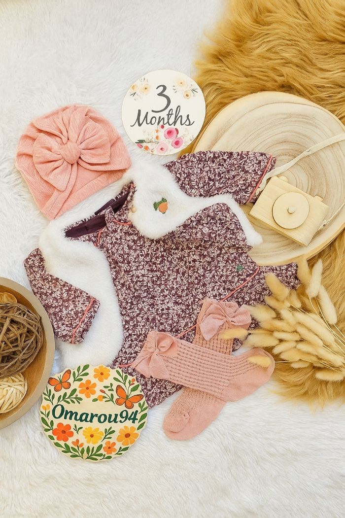 Ensemble hiver complet 4 pièces sergent major fille 3 mois 🎀