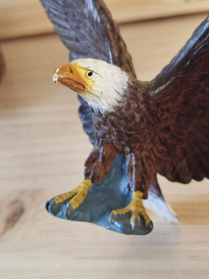 Schleich aigle a tête blanche Vintage Figurine Animal de la montagne - photo numéro 2