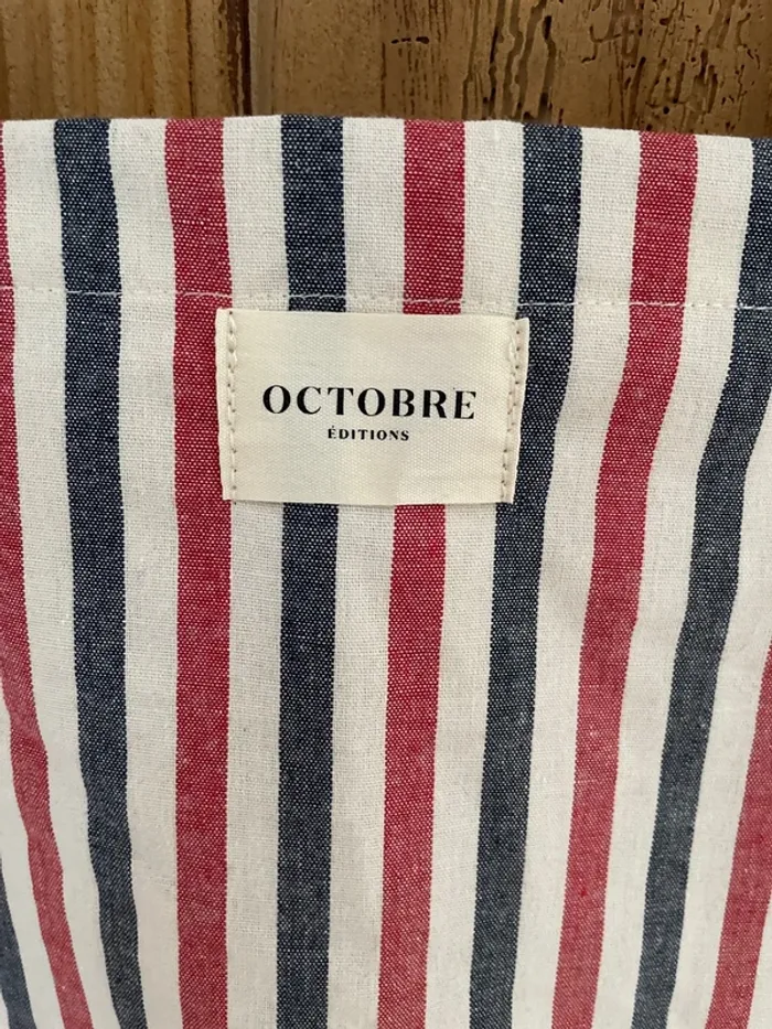 Tote bag Octobre bleu rouge - photo numéro 2