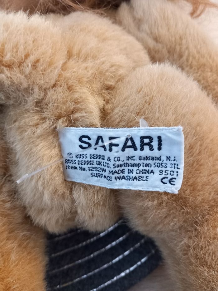 Peluche lion safari russ Berry heartcraft collection vintage rare 34cm - photo numéro 7