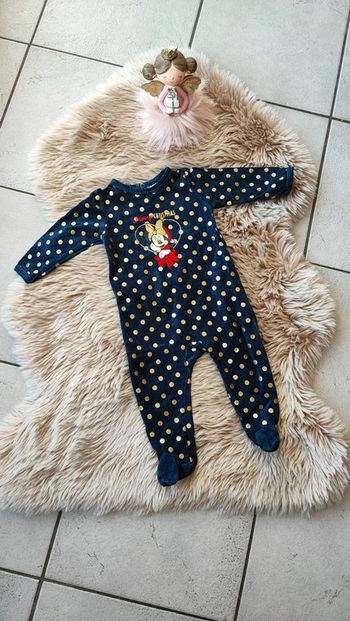 Pyjama chaud marine Minnie 6 mois