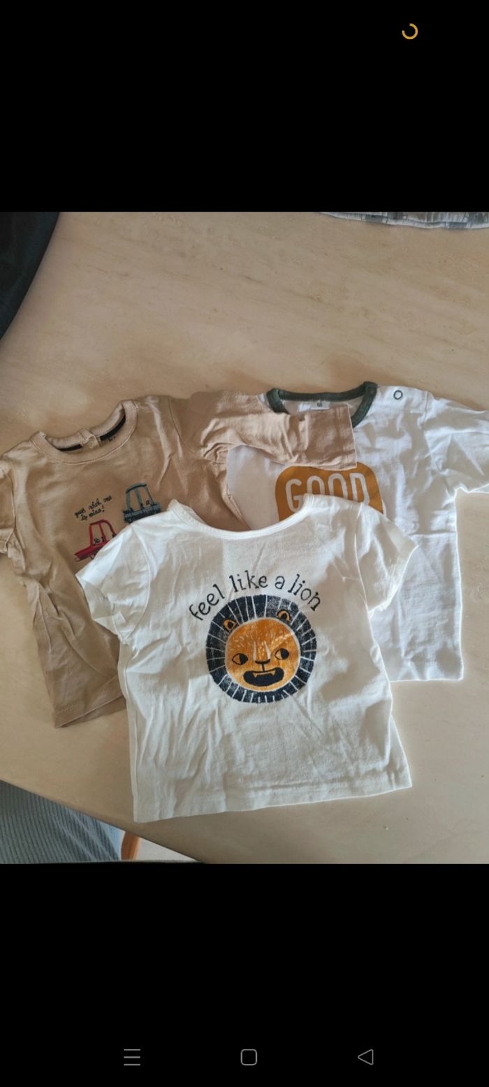 Lot de vêtements garçon 6 mois tshirts ensemble avec short kiabi - photo numéro 7