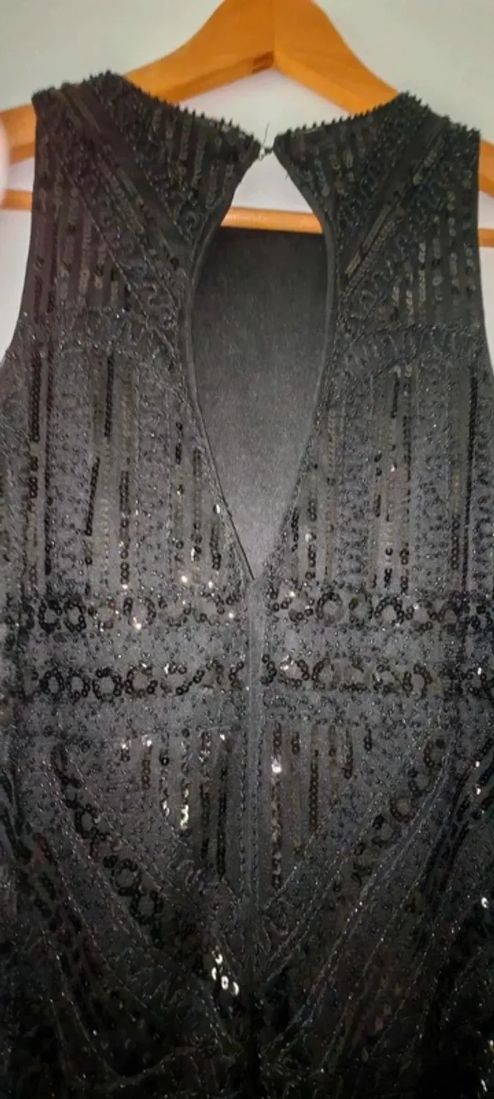 Robe noire à sequins Femme C'est Pour Vous Paris T M - photo numéro 4