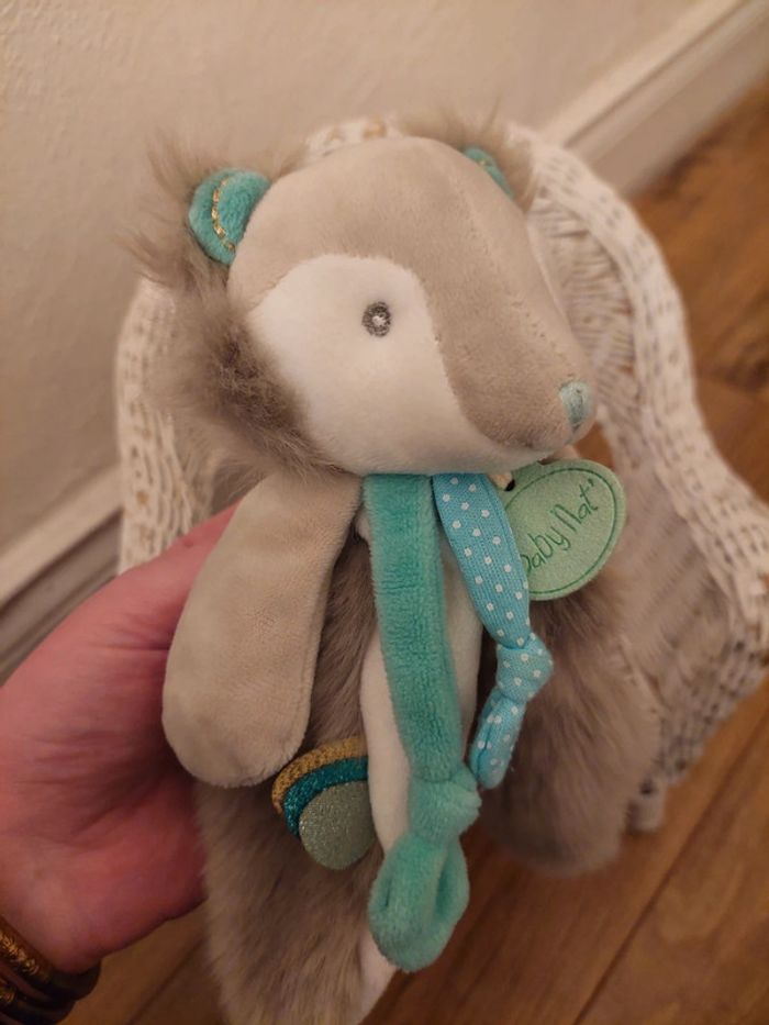 #16 - Doudou Ours gris frisounours Baby Nat (2) - photo numéro 4