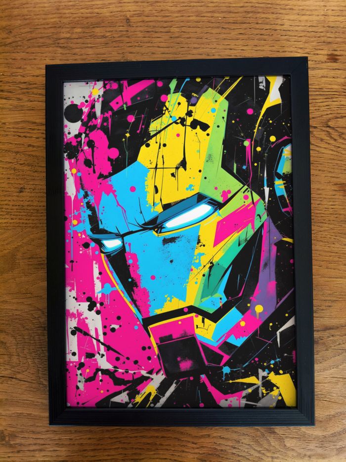 Affiche poster Iron Man Marvel A4 (21×29,7 cm) art mural coloré déco comics chambre - photo numéro 3