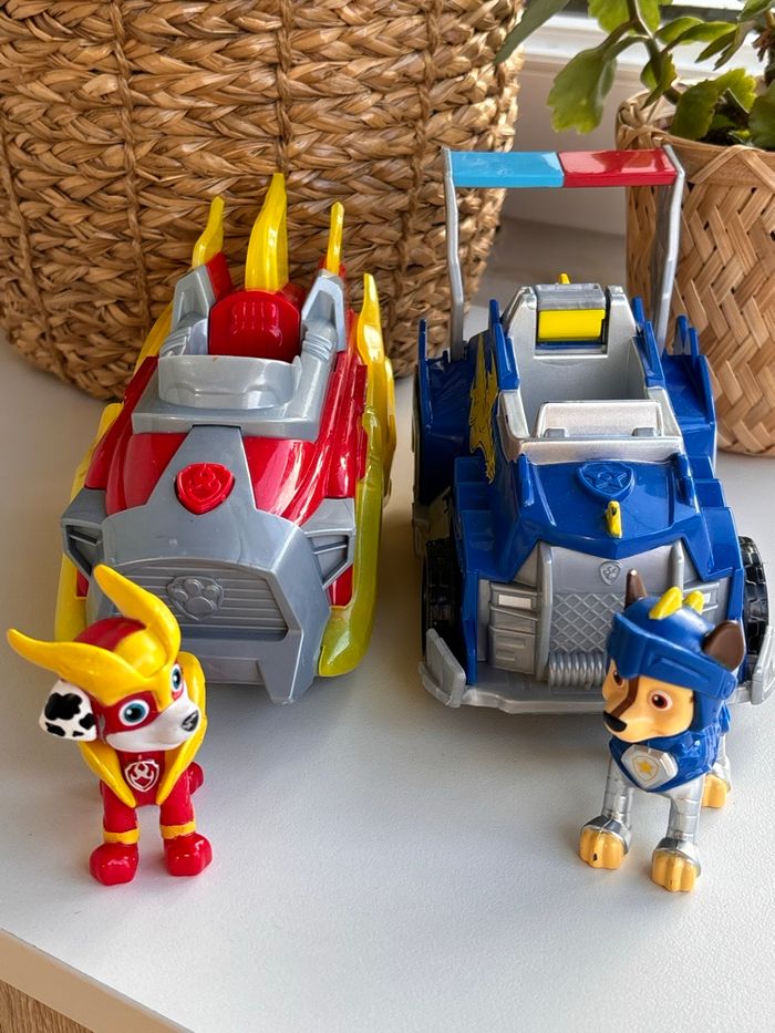 Lot 2 véhicules pat patrouille - figurines incluses - Chase et Marcus - mission spéciale