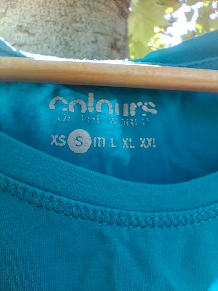 T shirt basic Colours bleu ciel - photo numéro 5