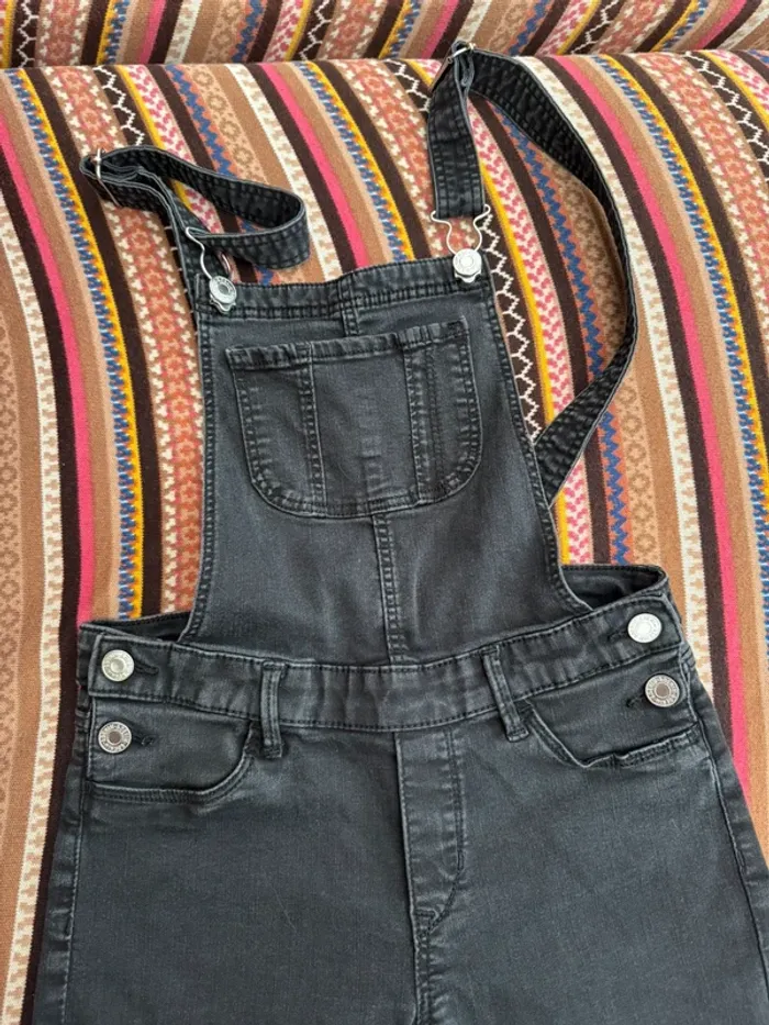 Salopette jeans noire 12 ans - photo numéro 4