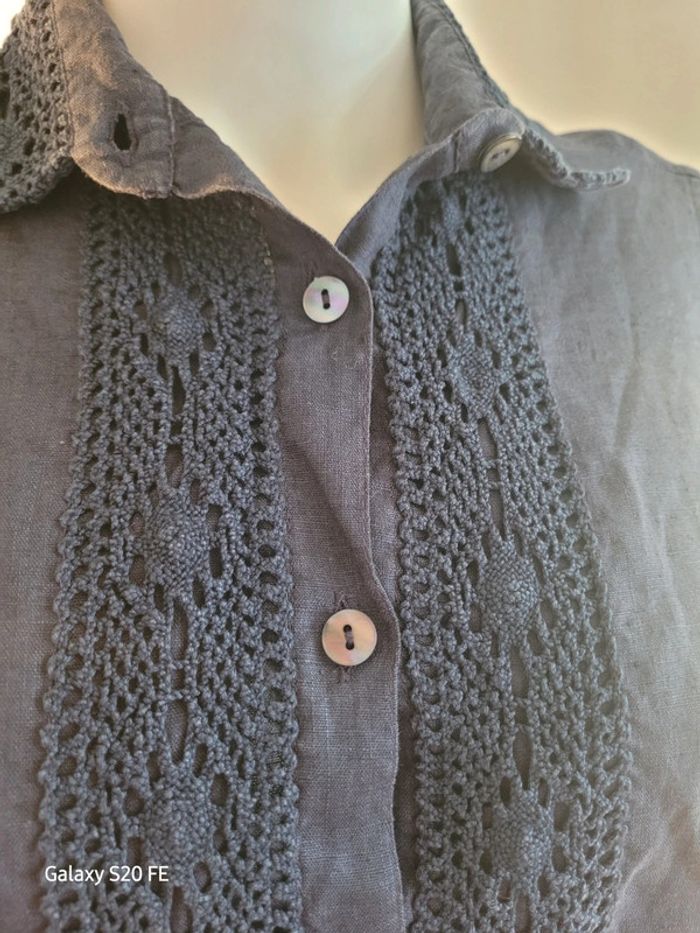 Chemise sans manches en lin - photo numéro 3