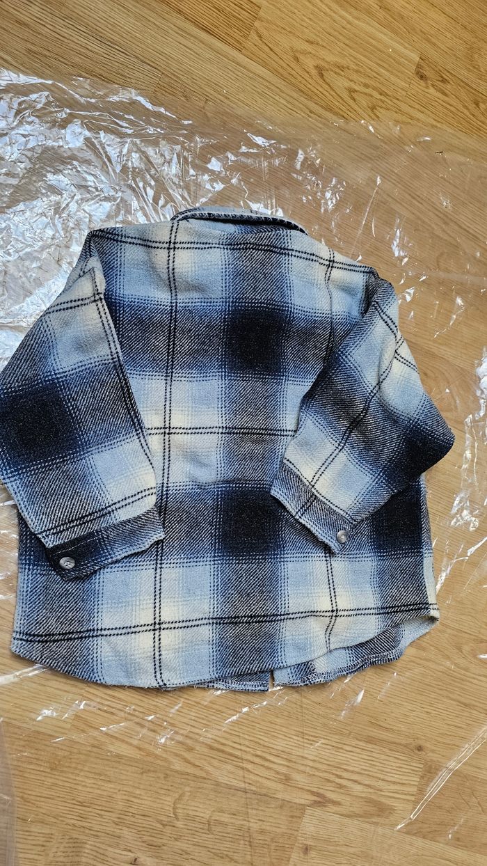 Surchemise à carreaux bleue 2 ans - photo numéro 2