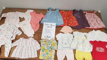 lot 2 vêtements fille 6 mois été