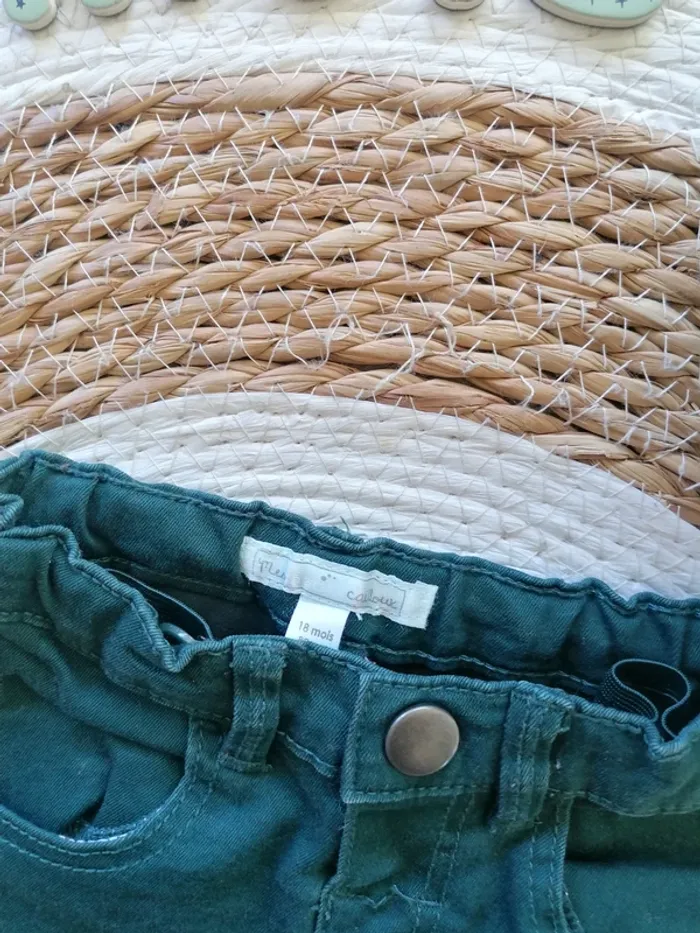 Pantalon vert foncé - Mes petits cailloux - 18 mois - photo numéro 2