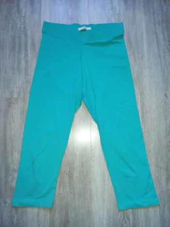 legging turquoise court mi mollet camaïeu taille 36/38