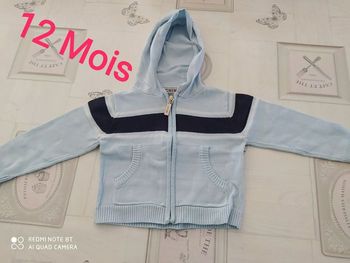 Gilet à capuche 12 mois