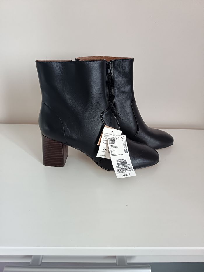 Bottines cuir Monoprix - photo numéro 2