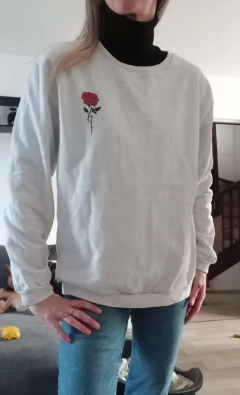 Pull blanc femme L