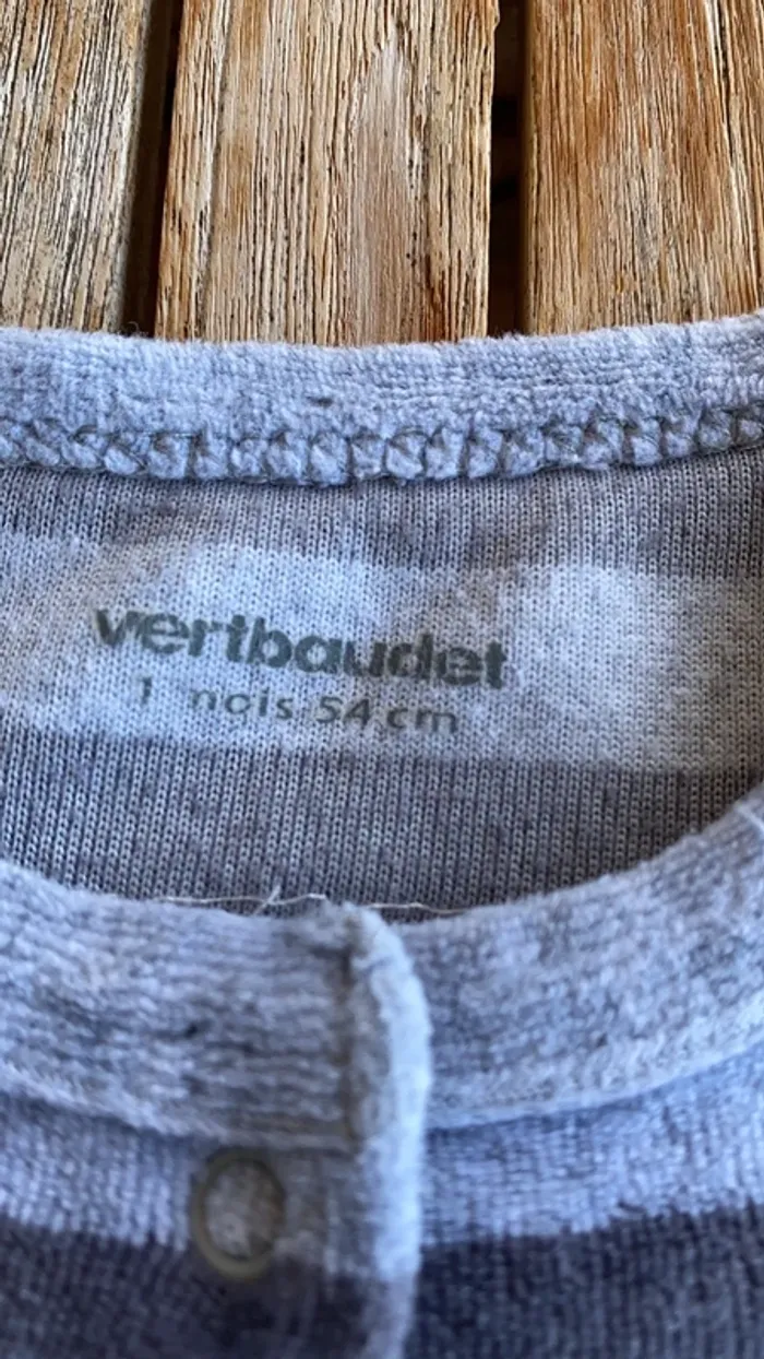 Pyjama velours Vert Baudet - 1 mois - photo numéro 3