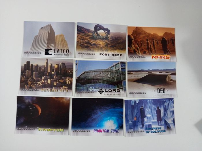 Lot 9 cartes supergirl