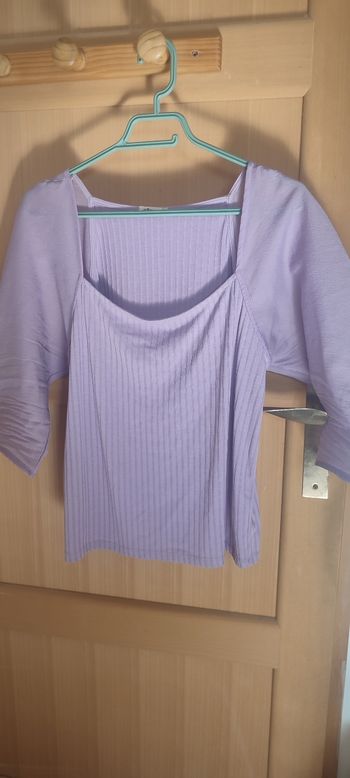 Top lilas manches 3/4, Gémo