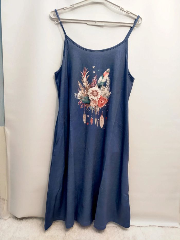 👗 robe d'été bleu neuve taille L