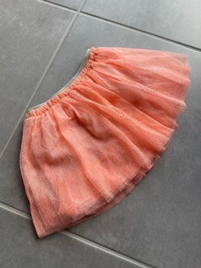 Jupe 24 mois Corail à paillettes Neuve