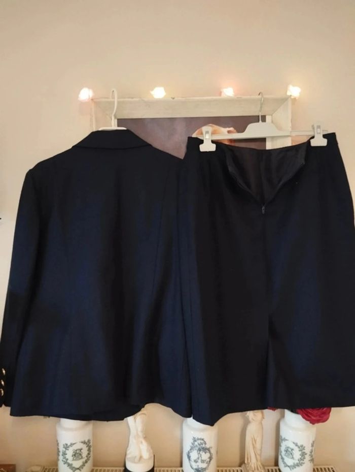 💞 Ensemble Vintage Blazer & Jupe Pure Laine T42/44💞 - photo numéro 15