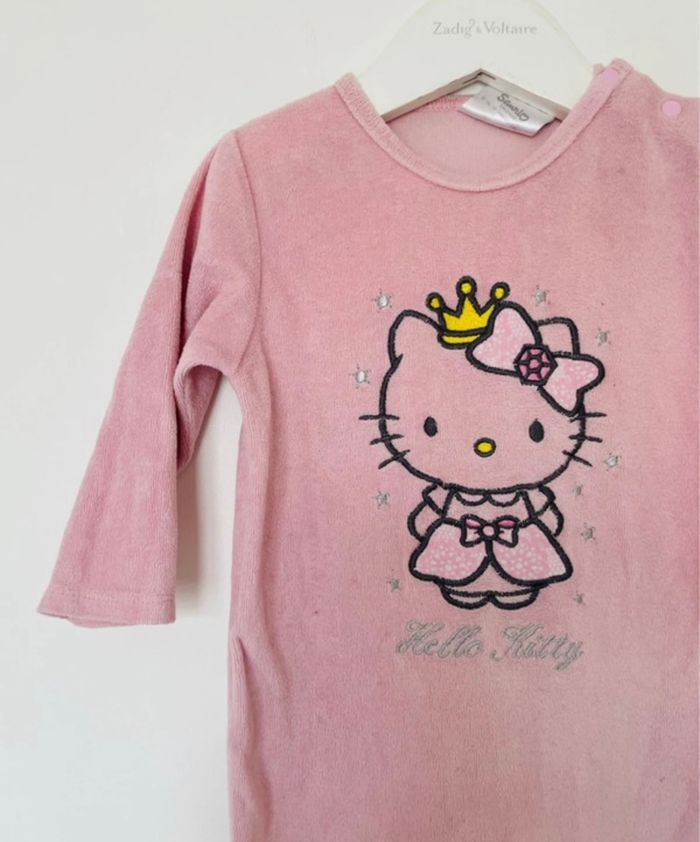 Grenouillère pyjama vêtement bébé fille hello kitty rose 6 mois 68 cm - photo numéro 5